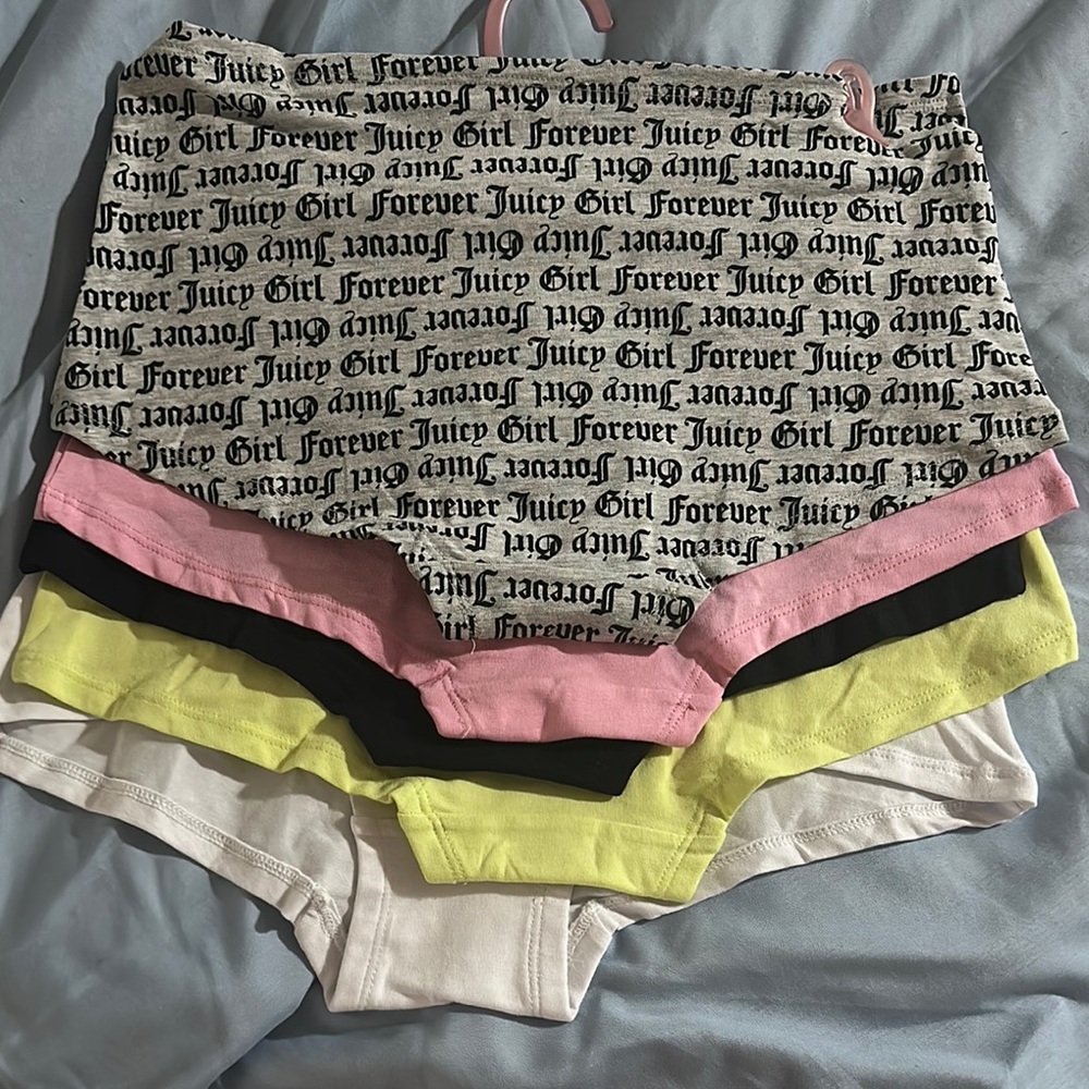 Juicy Couture Womans Printed and Solid Bottoms Set 5 pack Large